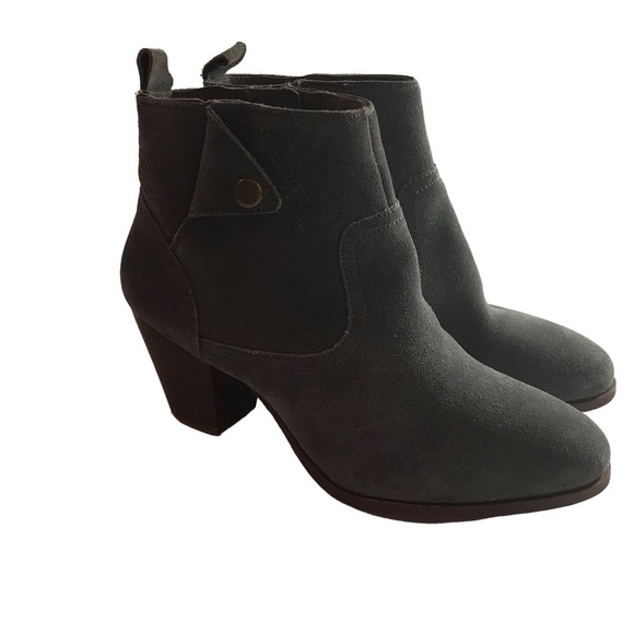 DIBA Sofia Gray Suede Leather Ankle Booties 8.5 NEW - Picture 2 of 13
